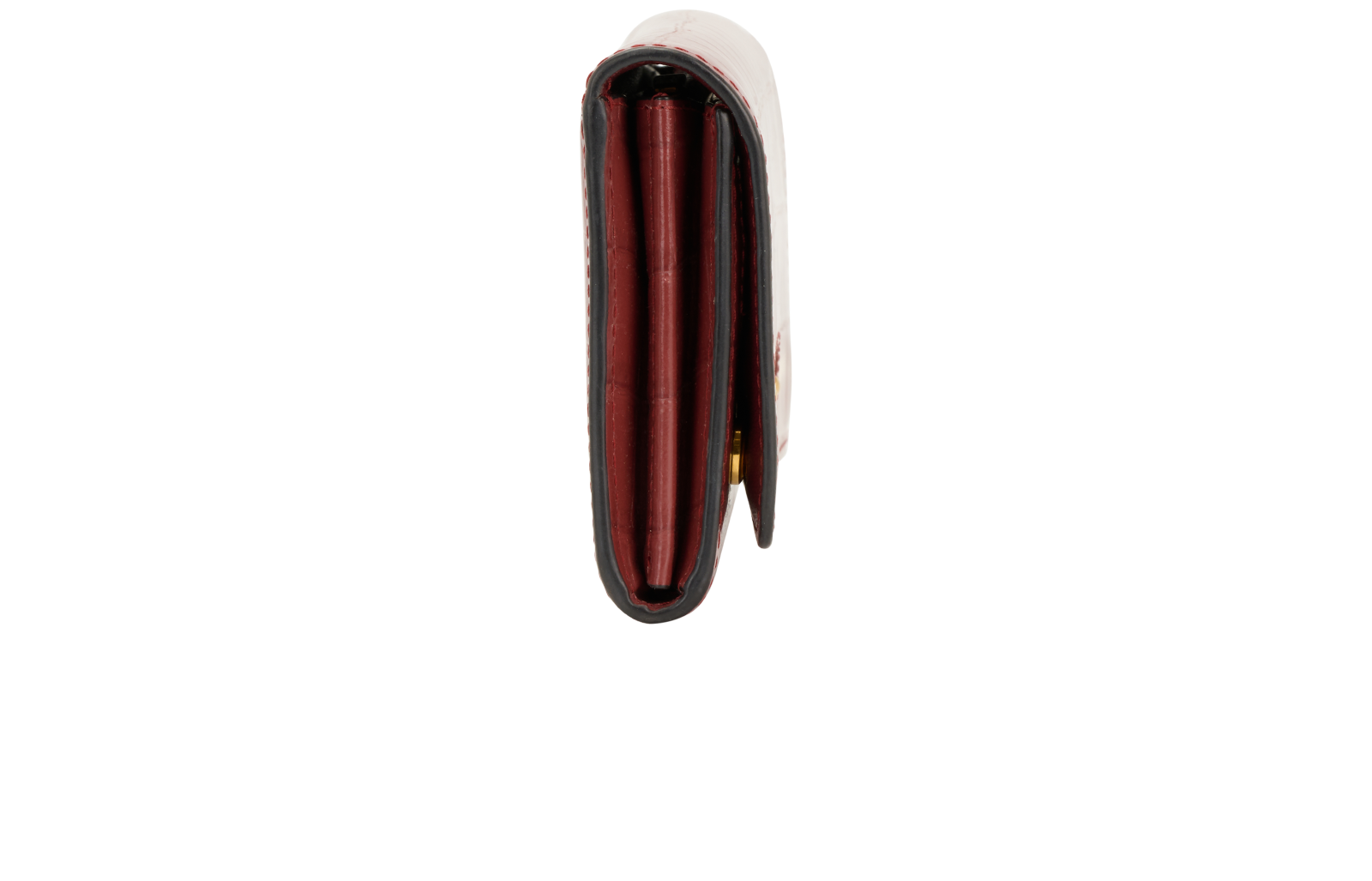 Mulberry Croc Embossed Long Wallet, &pound;110, Accessories, Brown, Leather, Side view